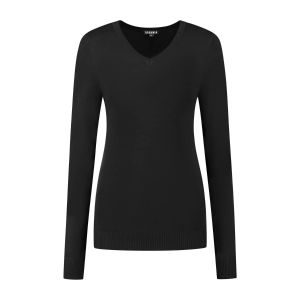 Casa Mia - V-Neck Sweater Zwart 