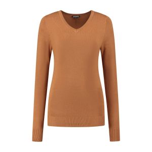 Casa Mia - V-hals sweater Camel