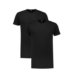 Alan Red T-Shirt - Derby Zwart extra lang/2-pack