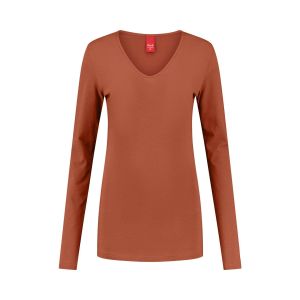 Only M - Basic V-hals top oranje