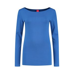 Only M - Basic boothals top blauw