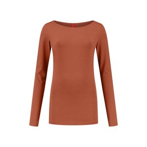 Only M - Basic boothals top oranje