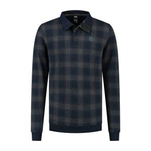 SOHO Polo Longsleeve - Tartan Navy