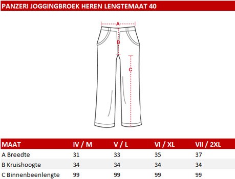 Panzeri Joggingbroek Heren Lengte 40