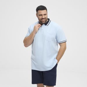 North Latitude Polo - Contrast Sky Blue