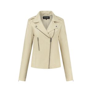 Transmission - Leren Jack Biker Beige