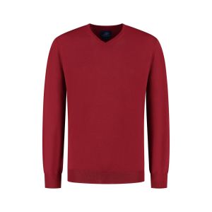 Eden Valley - Sweater Merino V-Hals Rood