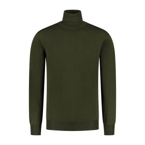 Eden Valley - Sweater Merino Col Donkergroen