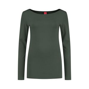 Only M - Basic boothals top khaki