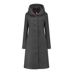 Only M - Winterjas Bouclet Donkergrijs Melange