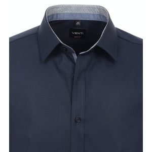 Venti Body Fit Overhemd - Kent City Navy