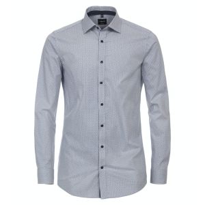 Venti Body Fit Overhemd - Pearl Blue