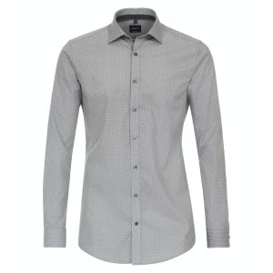 Venti Body Fit Overhemd - Pearl Black