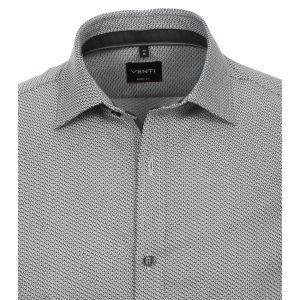 Venti Body Fit Overhemd - Pearl Black
