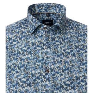 Venti Modern Fit Overhemd - Meadow Blue Print