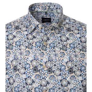 Venti Modern Fit Overhemd - Botanic Print